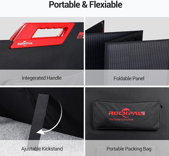 120W Portable Folding Solar Panels w/ Kickstand