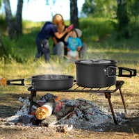Camping Cookware Set w/ Folding Stove | 16 Pcs