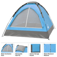 Lightweight 2-Person Camping Tent | Bold Blue