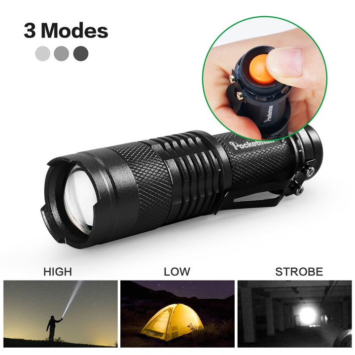 Mini LED Flashlight AA Batteries